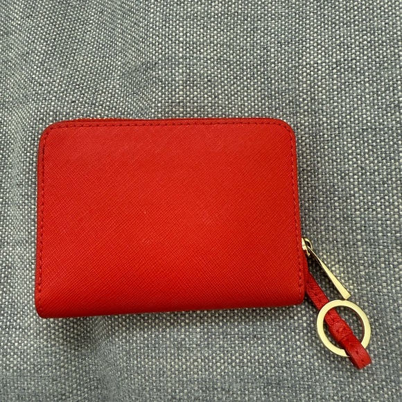 Tory Burch Red Wallet with Gold Logo - Picture 2 of 5